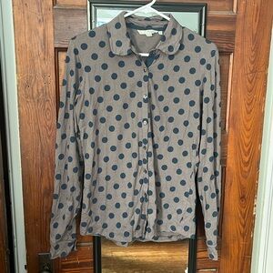 Boden polka dot button up size 8